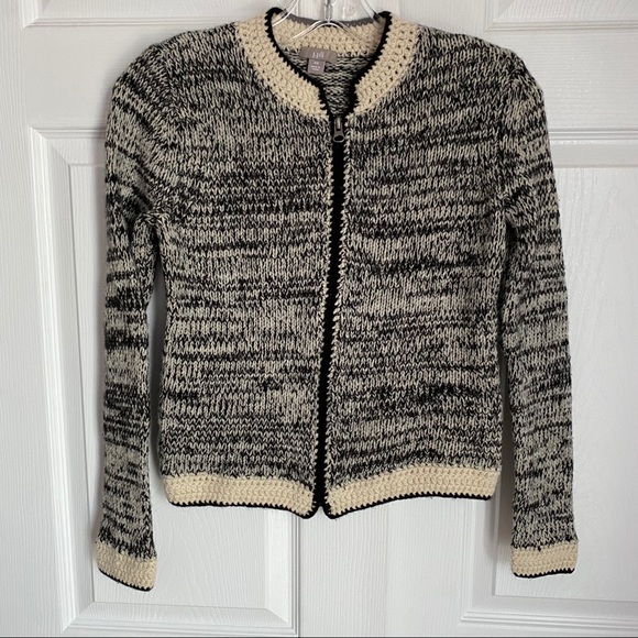 J. JILL FRONT ZIP CARDIGAN SWEATER - Picture 2 of 7